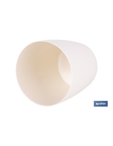 MACETA CAMELIA COLOR CREMA 18X17.8cm venta unitaria