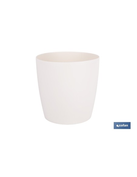MACETA CAMELIA COLOR CREMA 25X23.6cm venta unitaria