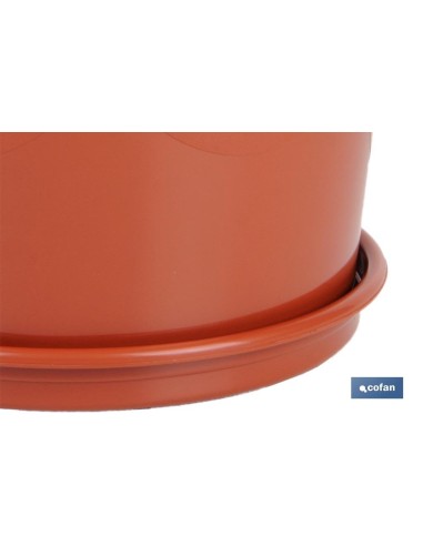 MACETA DALIA COLOR MARRON 17X14+ PLATO 14.5cm