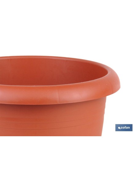 MACETA MARRON MODELO GARDENIA 35X28.8+ PLATO28cm