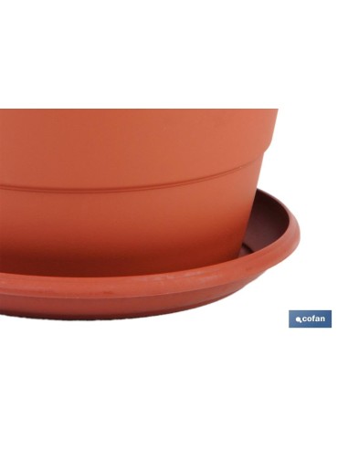 MACETA MARRON MODELO GARDENIA 35X28.8+ PLATO28cm