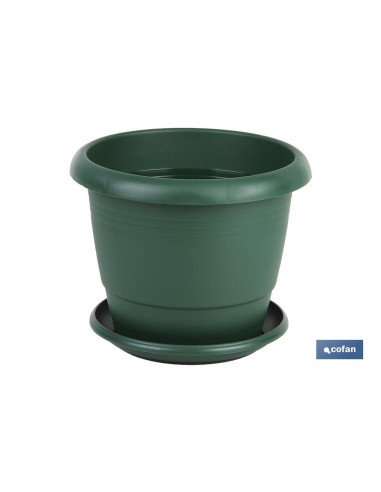 MACETA VERDE MODELO GARDENIA 35X28.8+ PLATO28 cm