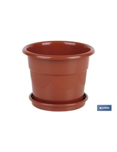 MACETA DALIA COLOR MARRON 42X38+ PLATO 37.5cm venta unitaria