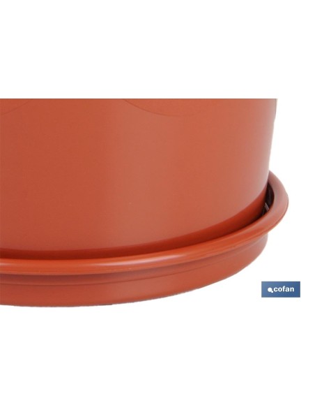MACETA DALIA COLOR MARRON 42X38+ PLATO 37.5cm venta unitaria