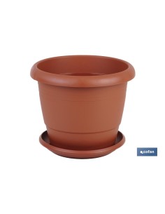 MACETA MARRON MODELO GARDENIA 25X20.5+ PLATO 21cm