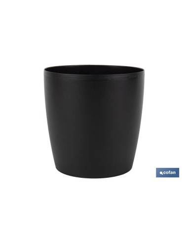 MACETA CAMELIA DE COLOR NEGRO 18 X 17,8 CM