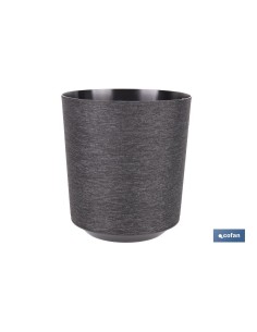 MACETA O MACETERO GAMA TEXTIL COLOR NEGRO PP Ø 195 X 201 MM 4,9 L