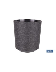MACETA O MACETERO GAMA TEXTIL COLOR NEGRO PP Ø 285 X 316 MM 16 L 2