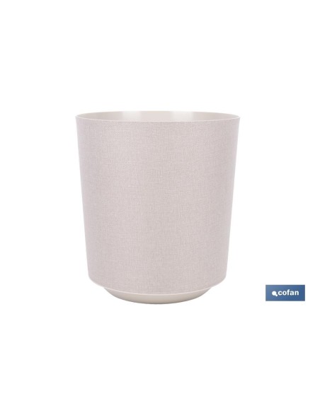 MACETA O MACETERO GAMA TEXTIL COLOR BEIGE PP Ø 285 X 316 MM 16 L