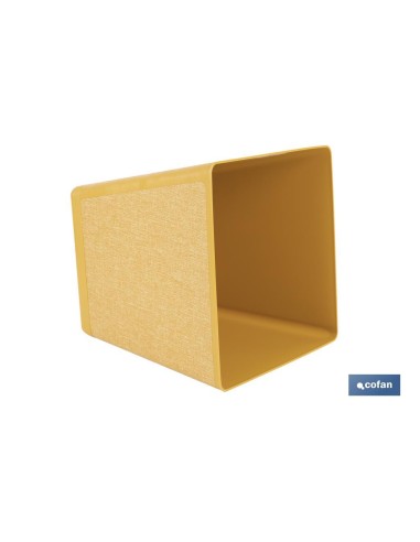 MACETA O MACETERO GAMA TEXTIL CUADRADA COLOR MOSTAZA PP 180 X 180 X 180 MM 3,7 L venta unitaria