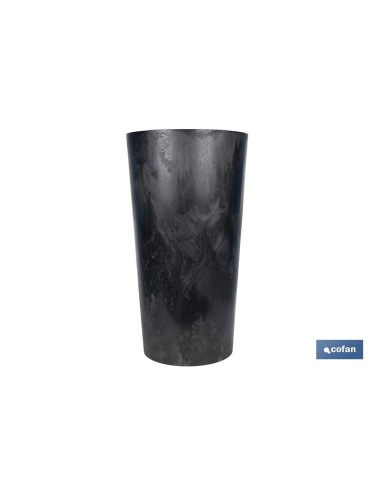 MACETERO 2 EN 1 FORMA CÓNICA CON DEPÓSITO COLOR NEGRO PP Ø 295 X 571 MM 12,5 L