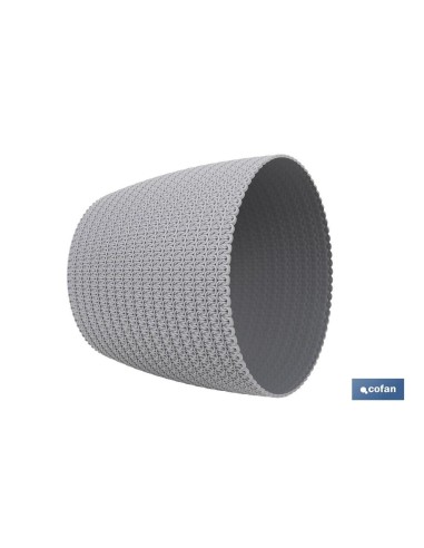 MACETA O MACETERO TRENZADA COLOR GRIS CLARO PP Ø 255 X 221 MM 8,5 L