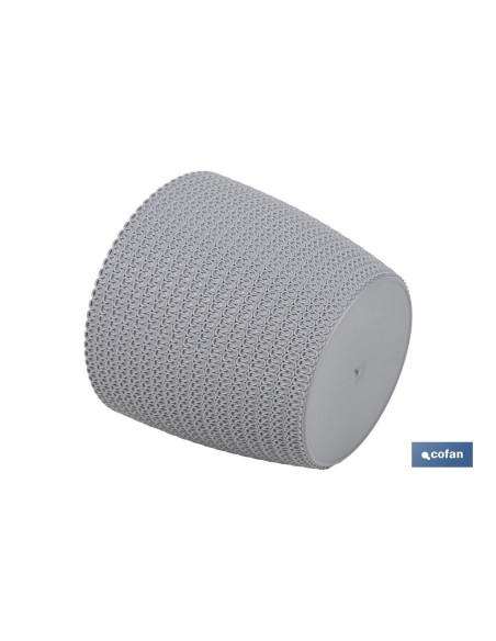 MACETA O MACETERO TRENZADA COLOR GRIS CLARO PP Ø 255 X 221 MM 8,5 L
