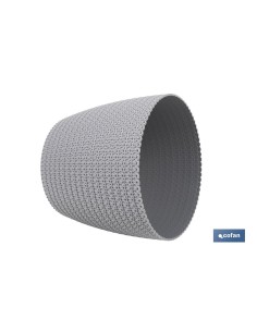 MACETA O MACETERO TRENZADA COLOR GRIS CLARO PP Ø 306 X 262 MM 15,6 L venta unitaria 2