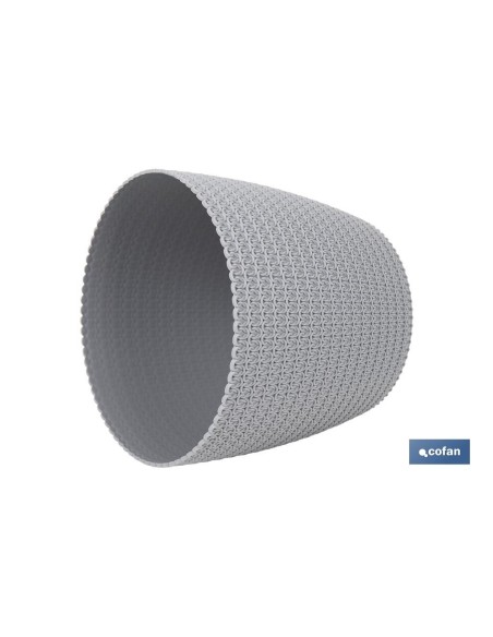 MACETA O MACETERO TRENZADA COLOR GRIS CLARO PP Ø 359 X 315 MM 26.5 L