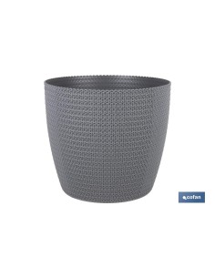 MACETA O MACETERO TRENZADA COLOR GRIS OSCURO PP Ø 215 X 185 MM 5,2 L