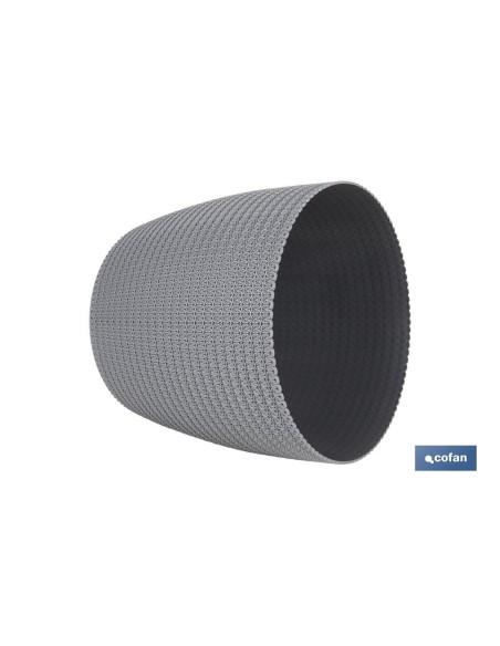 MACETA O MACETERO TRENZADA COLOR GRIS OSCURO PP Ø 359 X 315 MM 26,5 L venta unitaria