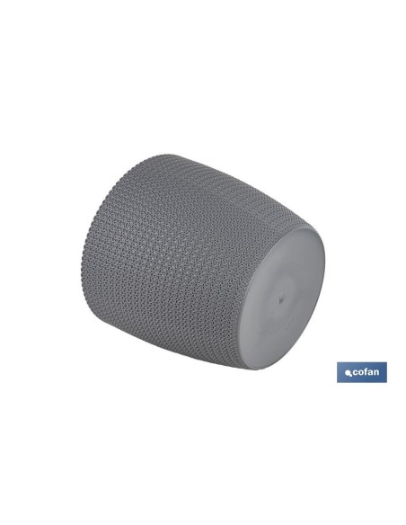 MACETA O MACETERO TRENZADA COLOR GRIS OSCURO PP Ø 359 X 315 MM 26,5 L venta unitaria