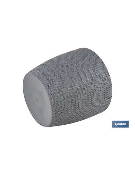 MACETA O MACETERO TRENZADA COLOR GRIS OSCURO PP Ø 359 X 315 MM 26,5 L venta unitaria