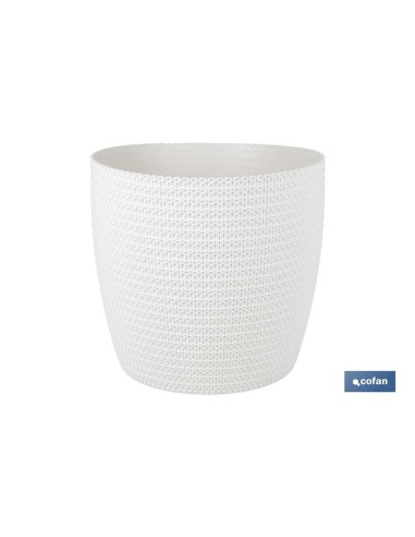 MACETA O MACETERO TRENZADA COLOR BEIGE PP Ø 215 X 185 MM 5,2 L