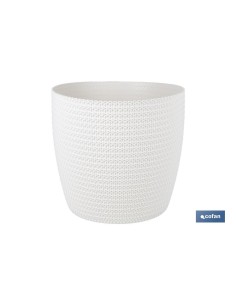 MACETA O MACETERO TRENZADA COLOR BEIGE PP Ø 306 X 262 MM 15,6 L