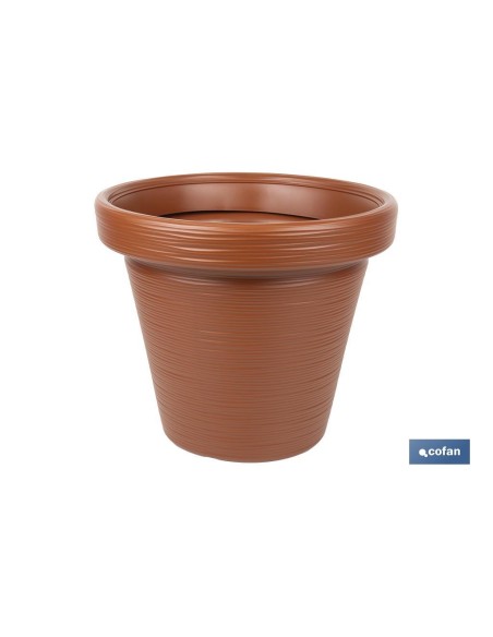 MACETA RAYADA COLOR TERRACOTA PE Ø 390 X 339 MM 22,5 L
