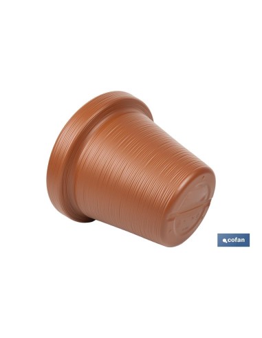 MACETA RAYADA COLOR TERRACOTA PE Ø 390 X 339 MM 22,5 L