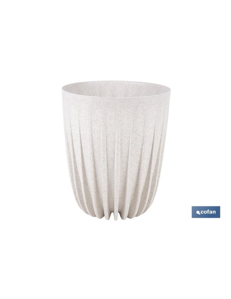 MACETA CON FILTRO DE DRENAJE A RAYAS COLOR BLANCO WPC Ø 145 X 172 MM 1,5 L venta unitaria