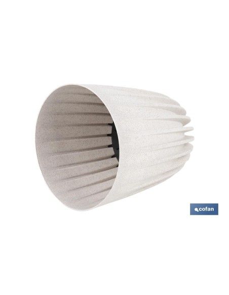MACETA CON FILTRO DE DRENAJE A RAYAS COLOR BLANCO WPC Ø 190 X 226 MM 2,4 L venta unitaria