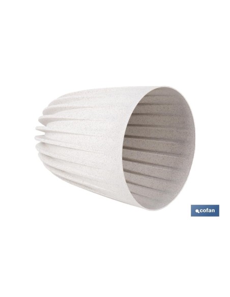 MACETA CON FILTRO DE DRENAJE A RAYAS COLOR BLANCO WPC Ø 190 X 226 MM 2,4 L venta unitaria