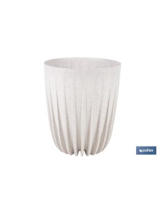 MACETA CON FILTRO DE DRENAJE A RAYAS COLOR BLANCO WPC Ø 250 X 297 MM 6,2 L venta unitaria