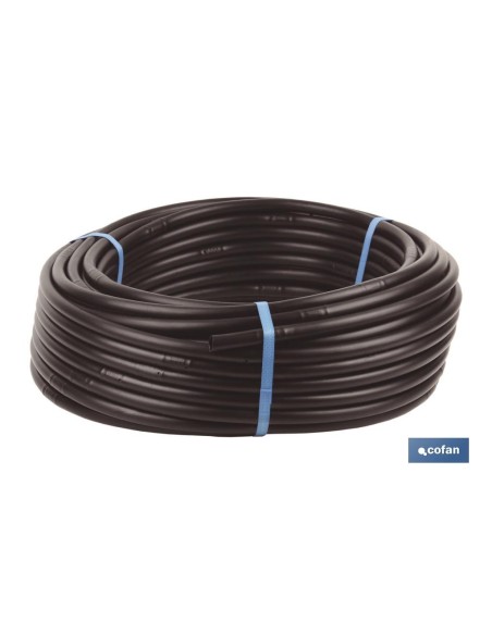 TUBO 100M RIEGO GOTEO NEGRO (Gotero a 0,75m) Ø16MM
