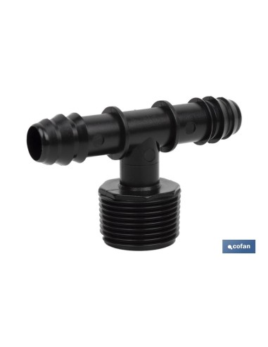 CONEXIÓN EN T R.MACHO Ø16MM-3/4 Venta unitaria