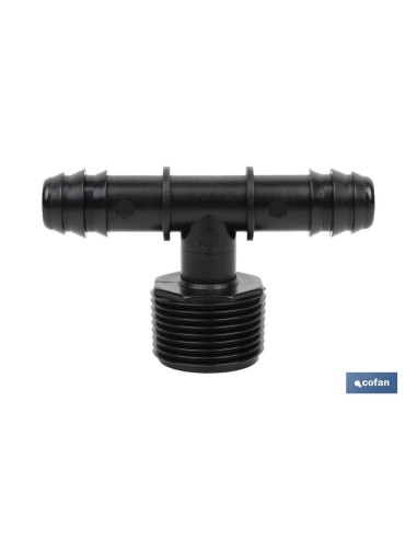 CONEXIÓN EN T R.MACHO Ø16MM-3/4 Venta unitaria