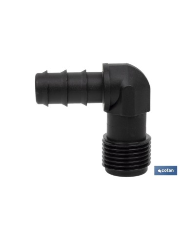 CONEXIÓN EN CODO 90º R.MACHO Ø16MM-1/2 Venta unitaria