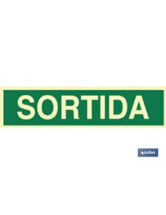 SEÑAL LUMINISCENTE 400X100MM