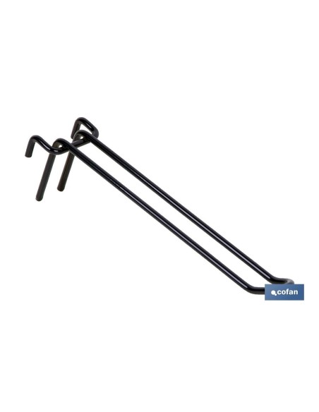 GANCHOS AZUL BLISTER DOBLE VARILLA 22CM
