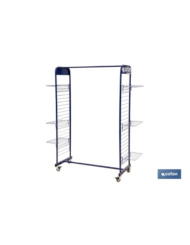 EXPOSITOR C/RUEDAS PARA ROPA Y CALZADO