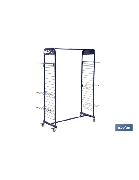 EXPOSITOR C/RUEDAS PARA ROPA Y CALZADO