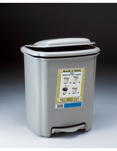 CUBO BASURA PEDAL PARA BOLSA 30 LITROS