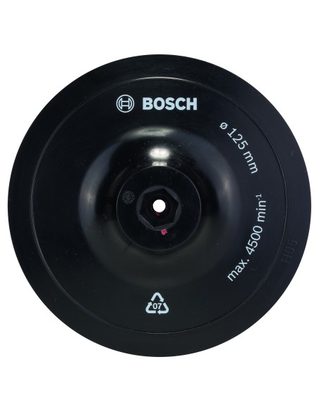 PLATO GOMA VELCRO 125MM.TALADRO