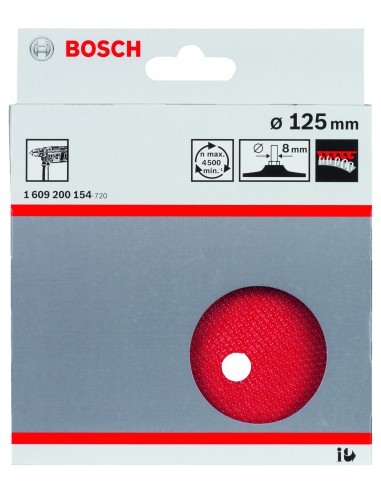 PLATO GOMA VELCRO 125MM.TALADRO