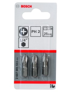 PUNTA PH2 EXTRADURA C: 25 MM: 3 UDS 2