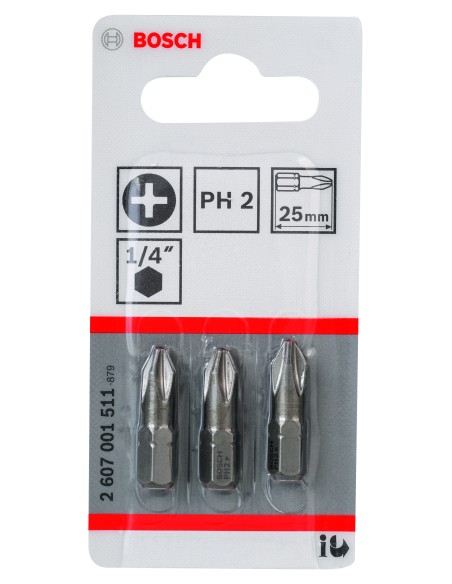 PUNTA PH2 EXTRADURA C: 25 MM: 3 UDS