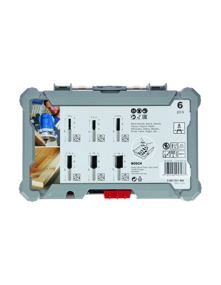 SET 6 FRESAS RANURAR&REBAJAR: 8MM