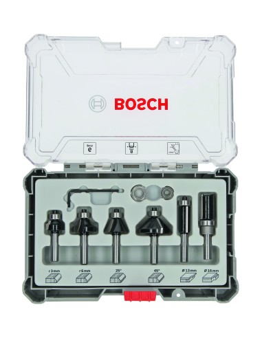 SET 6 FRESAS PERFIL&RECORTE: 8MM