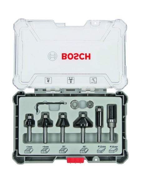 SET 6 FRESAS PERFIL&RECORTE: 8MM