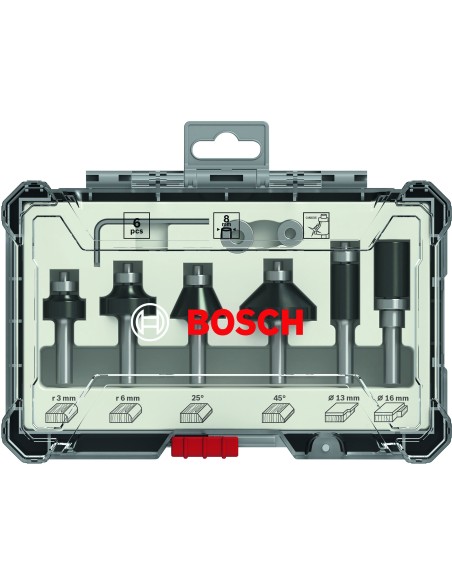 SET 6 FRESAS PERFIL&RECORTE: 8MM