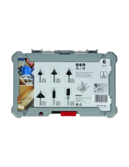 SET 6 FRESAS PERFIL&RECORTE: 8MM