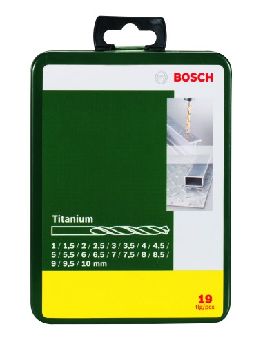 BROCAS BOSCH HSS-TITANI SET BRICOLAJE 19 Brocas